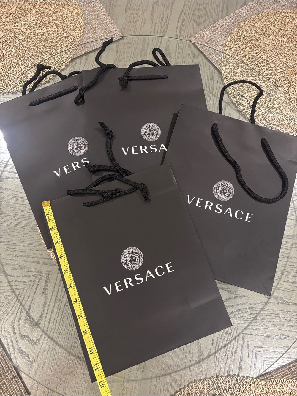 Versace black gift bags